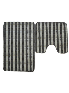 Набор ковриков для ванной Kamalak tekstil ECO серый 50х50 и 50х80 арт. УКВ-10137