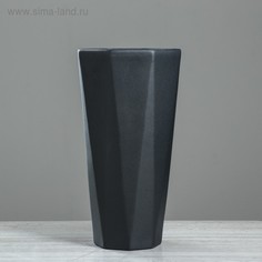 Кашпо Комета, муар, черный, керамика, 8 л