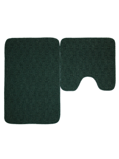 Набор ковриков для ванной Kamalak tekstil ECO темно-зеленый 50х50 и 50х80 арт. УКВ-10134