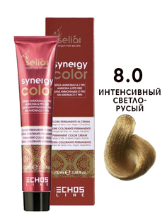 Крем-краска для волос Echos Line Seliar Synergy Color 8.0 интенсивный светло-русый, 100 мл