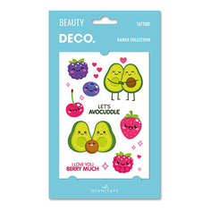 Переводное тату для тела Deco Kawaii Collection by Miami tattoos Avocuddle