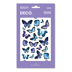 Переводное тату для тела Deco Watercolor Collection by Miami tattoos Butterfly