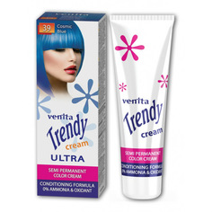 Красящий тонер-крем Venita Trendy Color 39 Голубой космос +бальзам для волос 2х15 мл