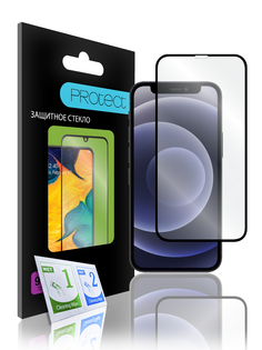 Защитное полноклеевое стекло PROtect для iPhone 13, 13 Pro, 2.5D, Черная рамка, 40526