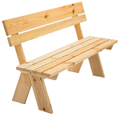 Скамья Рустика сосновая бежевая 148 х 35 х 86 см No Brand