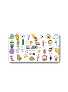 Слайдер FORNAILS, водные наклейки для дизайна ногтей 128 Рик и Морти, Губка Боб, Симпсоны