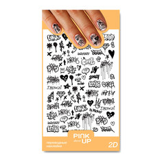 Наклейки для ногтей Pink Up Decor 2D переводные, 48, 3 г