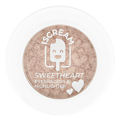 Тени для век и хайлайтер Iscream Sweetheart 2в1, 02 nobody else, 16 г