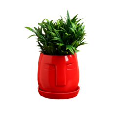 Горшок для цветов "Спящий", красный, глянец, керамика, 1.2 л Sima Land