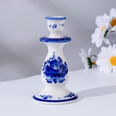 Подсвечник маленький, гжель No Brand