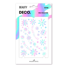 Переводное тату для тела Miami Tattoos Holographic Snowflakes