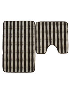 Набор ковриков для ванной Kamalak tekstil ECO коричневый 50х50 и 50х80 арт. УКВ-10138