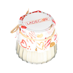 LADECOR Свеча в круглой баночке, 6,5х6,5см, парафин, стекло No Brand