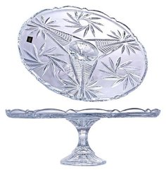 Тортница 31 см н/н Crystalite Bohemia "Пинвил /Без декора" / 036869