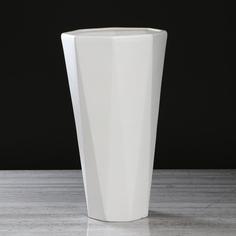 Кашпо Комета, муар, белый, керамика, 8 л