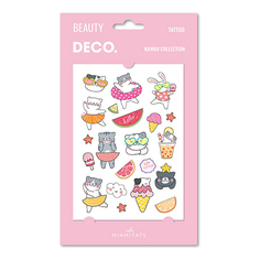 Переводное тату для тела Deco Kawaii Collection by Miami tattoos Hello