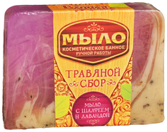 Косметическое мыло в баню "Травяной сбор", ручная работа Банная забава