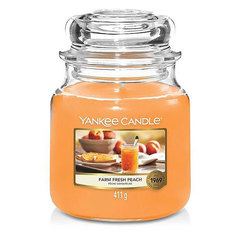 Свеча средняя в стеклянной банке Yankee Candle Свежий персик