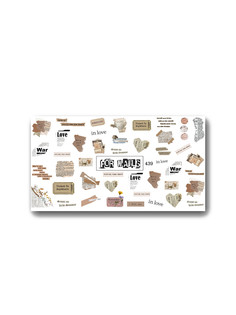 Слайдер FORNAILS, водные наклейки для дизайна ногтей 439 газета, слова