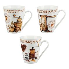 Кружка Кофейные истории керамика 350 мл в ассортименте No Brand