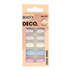Набор накладных ногтей DECO. PASTEL POWER color mix (24 шт + клеевые стикеры 24 шт)