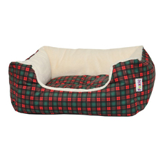 Лежак для животных Foxie Tartan 52 x 41 х 10 см красно-зеленый