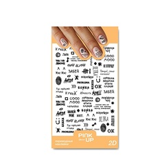 Наклейки для ногтей Pink Up Decor 2D переводные, 12