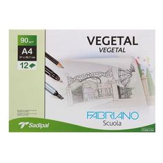 Калька для художественных работ А4 Fabriano, 210 х 297 мм,12 листов, 90 г/м2, конверт Sadipal