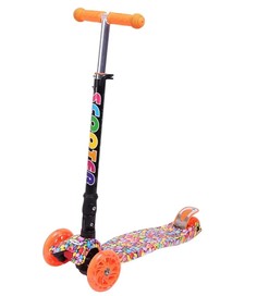Детский самокат Market toys lab светящийся, складной Skittles
