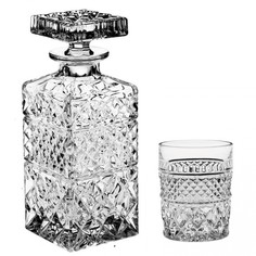 Набор для Виски, 1 Штоф 700 мл + 6 Стаканов (240 мл) Crystal Bohemia