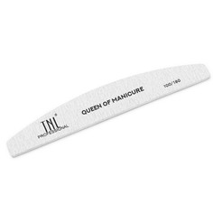 Пилка для ногтей TNL Queen Of Manicure, лодочка, 100/180
