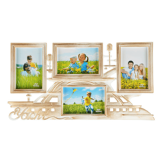 Фоторамка фигурная настенная Ladecor на 4 фотографии 26 х 47 см в ассортименте