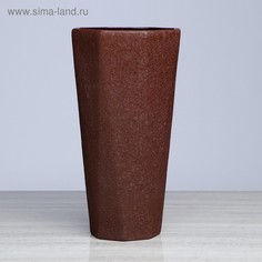 Кашпо Комета, шелк, коричневый, керамика, 8 л