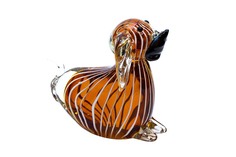 Статуэтка стеклянная Собака янтарная 7x11,5x13 см Garda Decor