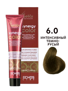 Крем-краска для волос Echos Line Seliar Synergy Color, 6.0 интенсивный темно-русый, 100 мл