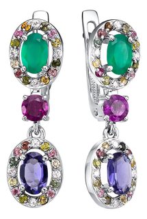 Серьги из серебра с агатом Империал S1324JU/Ag-617/37 Imperial