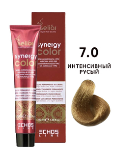 Крем-краска для волос Echos Line Seliar Synergy Color, 7.0 интенсивный русый, 100 мл