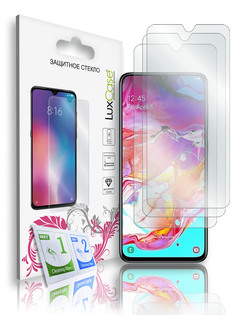 Защитное стекло LuxCase для Samsung Galaxy A70 (2019), без рамки, Комплект 3шт, 83088