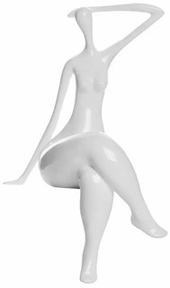 Статуэтка Женщина нога на ногу 15x40x22 см Garda Decor