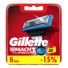 Сменные кассеты Gillette Mach3 Turbo 3D 6 шт.