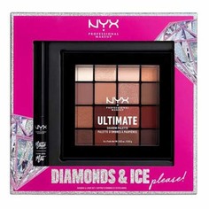 Набор NYX Professional MakeUp Лайнер 01 black 2 мл+Тени для век 03 Warm neutrals 16х0,83 г