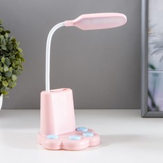 Лампа настольная Лапка LED 1 режим 2Вт USB розовый 10х10х30 см Risalux