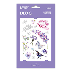 Переводное тату для тела Deco Watercolor Collection by Miami tattoos Floral