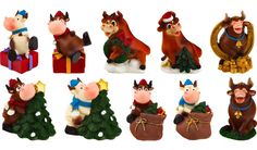 Новогодний сувенир Home Club Бычок на удачу 7 см в ассортименте