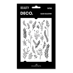 Переводное тату для тела Deco Black Collection by Miami tattoos Herbs