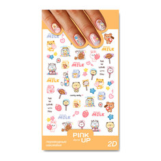 Наклейки для ногтей Pink Up Decor 2D переводные, 45, 3 г