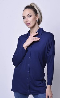 Блуза женская Gabriela 4516-5_52 синяя 52 RU