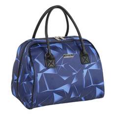 Дорожная сумка женская Polar П7113п синяя, 30x34x24 см