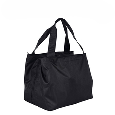 Дорожная сумка женская Polar П7077ж черная, 30x36x24 см