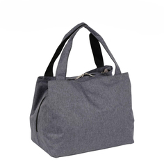 Дорожная сумка женская Polar П7077ж серая, 30x36x24 см